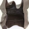 Bolso de mano Bottega Veneta Campana en cuero granulado marrón oscuro - Detail D2 thumbnail