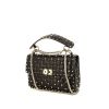 Valentino Garavani Rockstud Spike handbag in black quilted leather - 00pp thumbnail