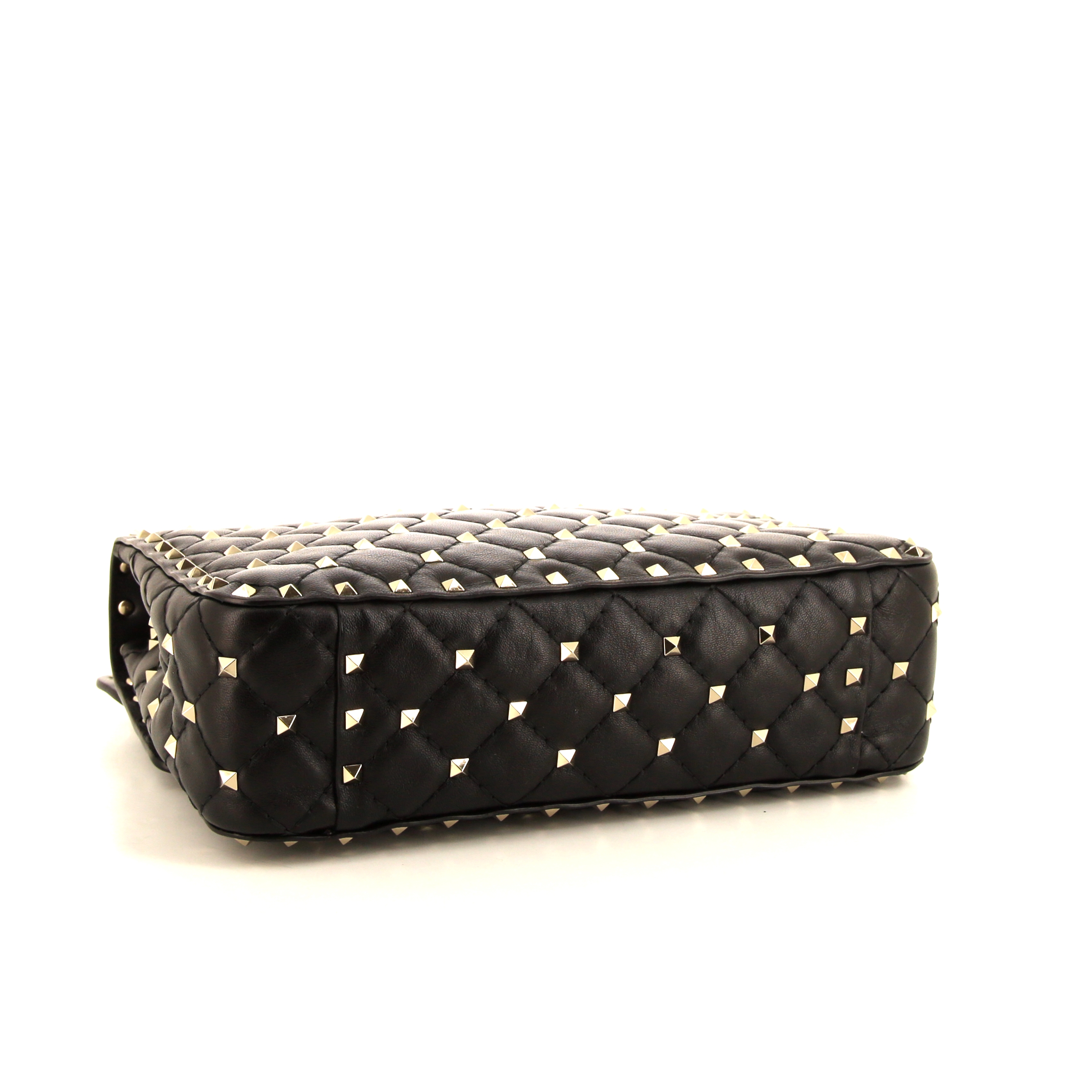 Borsa Valentino Garavani Rockstud Spike in pelle trapuntata nera - Detail D5