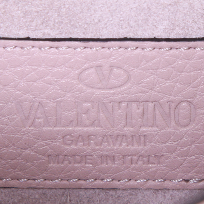 Valentino Rockstud Lock shoulder bag in powder pink leather - Detail D4