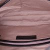 Bolso de mano Burberry en lona Haymarket beige y charol negro - Detail D2 thumbnail