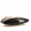Burberry handbag in beige Haymarket canvas and black patent leather - Detail D4 thumbnail