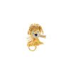 Broche época años 60 Van Cleef & Arpels Lion Ebouriffé modelo pequeño en oro amarillo,  diamantes y esmeralda - 00pp thumbnail