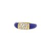 Van Cleef & Arpels Philippine 1960's ring in yellow gold,  lapis-lazuli and diamonds - 00pp thumbnail