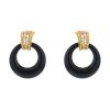 Van Cleef & Arpels 1960's earrings for non pierced ears in yellow gold, diamonds,  onyx and lapis-lazuli - 00pp thumbnail
