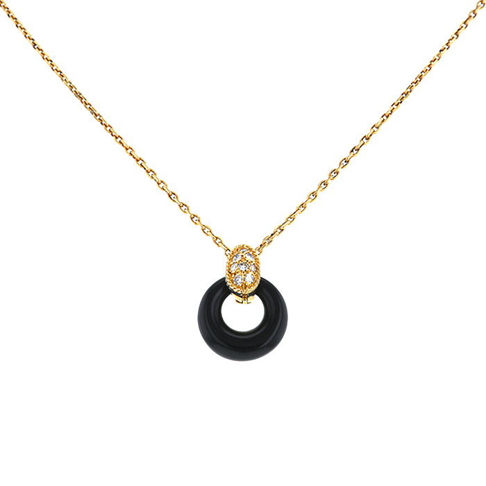 Collana Van Cleef & Arpels in oro giallo,  diamanti, lapislazzuli e onice - Detail D1