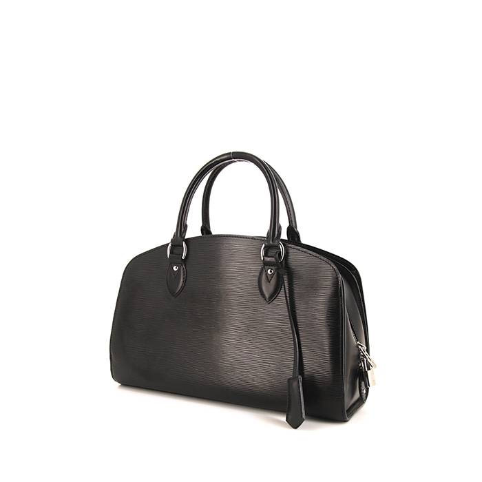 Louis Vuitton Pont Neuf Top Handle Bag PM Black Leather