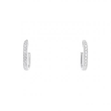 Paire de boucles d'oreilles Dinh Van Maillons en or blanc et diamants