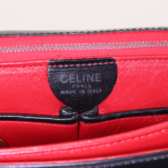 Borsa a tracolla Celine Vintage in pelle nera - Detail D3