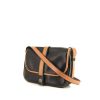 Hermes Nouméa handbag in black and gold leather - 00pp thumbnail