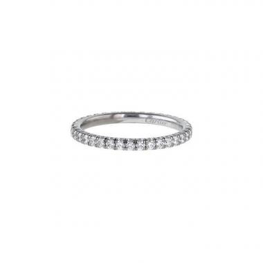 Alianza Cartier Etincelle en oro blanco y en diamantes (0.47 ct)