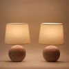 Jacques and Dani Ruelland, pair of "Lens" lamps in enamelled ceramic, from the 1960's, signed - Detail D1 thumbnail