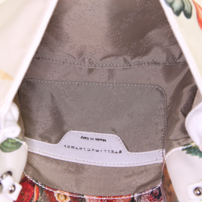 Stella McCartney Falabella Fold Over bag worn on the shoulder or carried in the hand in off-white canvas - Detail D2