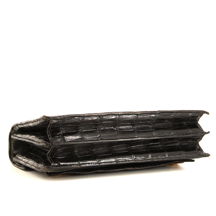 Hermès Piano handbag in black crocodile - Detail D4