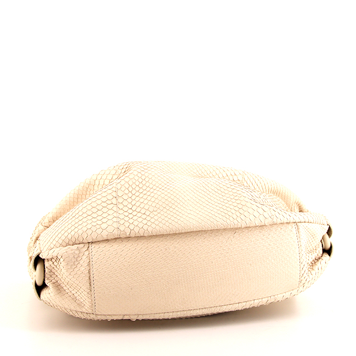 Tod's shopping bag in ecru python - Detail D4