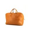 Hermes Victoria travel bag in gold Fjord leather - 00pp thumbnail