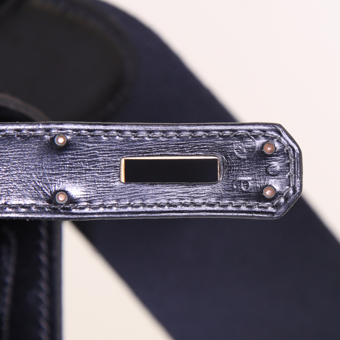 Hermes Kelly 35 cm handbag in black box leather - Detail D5