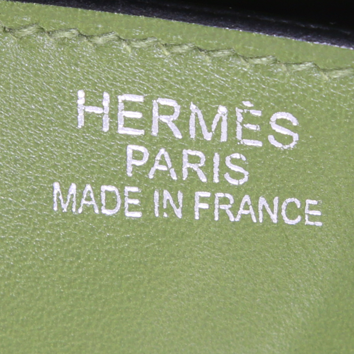 Sac à main Hermes Birkin 35 cm en cuir Swift vert-olive - Detail D3
