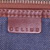 Shopping bag Celine Vintage in tela denim monogram blu e pelle marrone - Detail D3 thumbnail