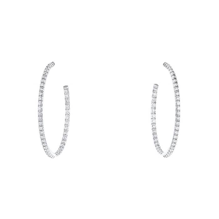 Tiffany 1837 Hoop Earrings in Silver Medium  Tiffany  Co