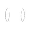Tiffany & Co Metro hoop earrings in white gold and diamonds - 00pp thumbnail