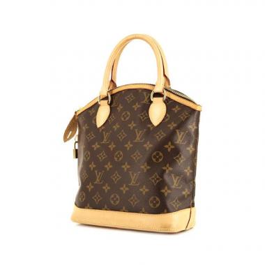 Sac à main Louis Vuitton Lockit  en toile monogram marron et cuir naturel