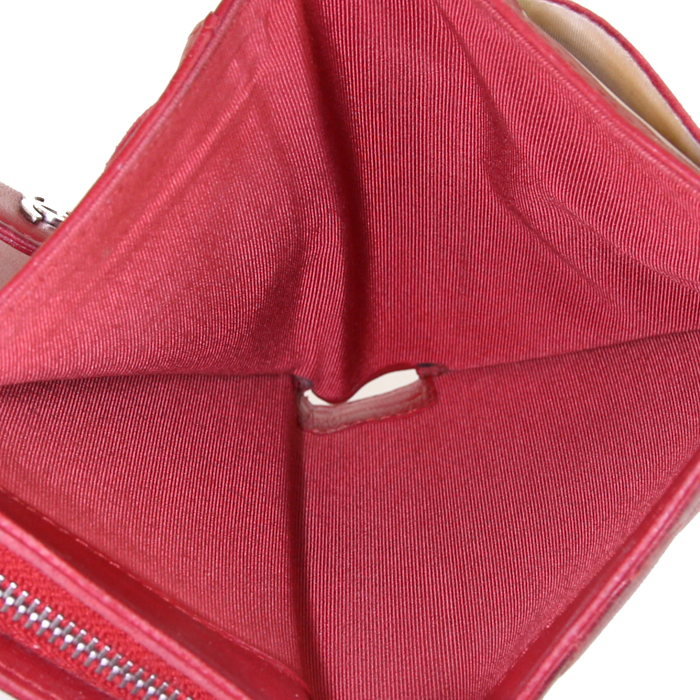 Portafogli Chanel in pelle trapuntata rossa - Detail D4