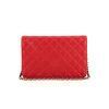 Borsa a tracolla Chanel Wallet on Chain in pelle trapuntata rossa - 360 thumbnail