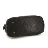 Chanel shopping bag in black quilted grained leather - Detail D5 thumbnail