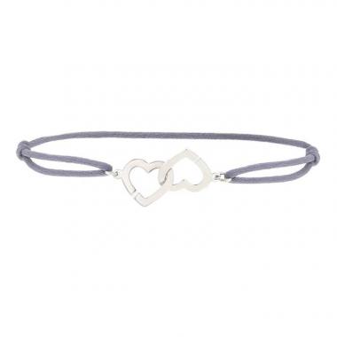 Bracciale Dinh Van Double coeurs R13 in oro bianco