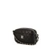 Chanel Camera mini shoulder bag in black quilted grained leather - 00pp thumbnail