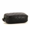 Chanel Camera mini shoulder bag in black quilted grained leather - Detail D4 thumbnail
