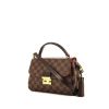 Bolso de mano Louis Vuitton Croisette en lona a cuadros ébano y cuero marrón - 00pp thumbnail