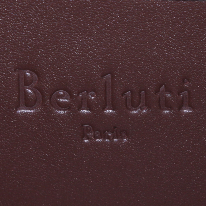 Bolso de fin de semana Berluti en lona beige y cuero marrón - Detail D3