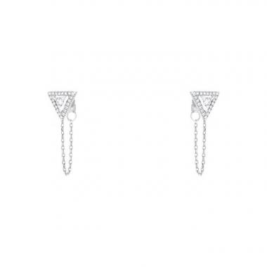 Orecchini Messika Théa in oro bianco 14k e diamanti