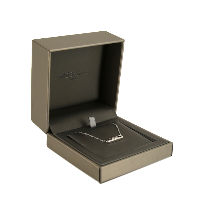 Messika Baby Move necklace in white gold and diamond - Detail D2