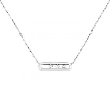 Collana Messika Baby Move in oro bianco e diamante