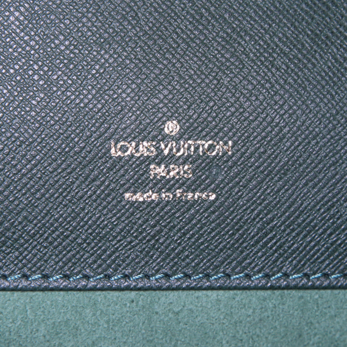 Borsa portadocumenti Louis Vuitton Laguito in pelle taiga verde - Detail D3