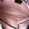 Burberry Dryden shoulder bag in beige Haymarket canvas and black patent leather - Detail D2 thumbnail