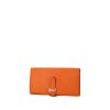 Billetera Hermès Béarn en cabra naranja - 00pp thumbnail
