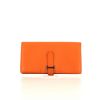 Billetera Hermès Béarn en cabra naranja - 360 thumbnail