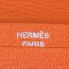 Hermès Béarn wallet in orange goat - Detail D3 thumbnail