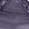 Chanel handbag in black quilted leather and black whool - Detail D3 thumbnail