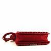 Borsa a tracolla Chanel Boy in feltro rossa con decoro floreale - Detail D4 thumbnail