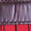 Sac cabas Louis Vuitton Neverfull grand modèle en toile damier enduite ébène et cuir marron - Detail D3 thumbnail