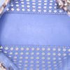 Bolso de mano Dior Lady Dior modelo mediano en cuero cannage azul y piel de pitón - Detail D2 thumbnail
