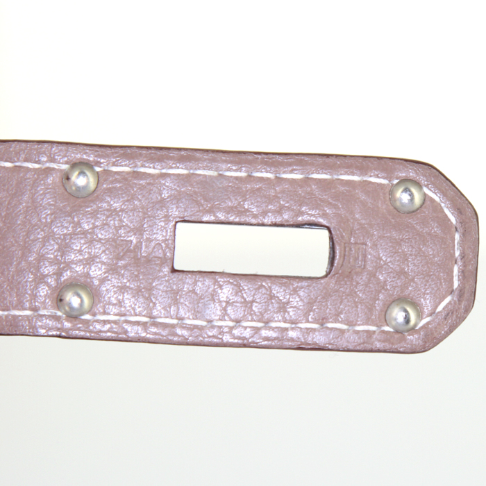 Hermes Birkin Shoulder bag worn on the shoulder or carried in the hand in etoupe togo leather - Detail D4