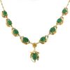 Vintage Art Nouveau style necklace in yellow gold and jade - 00pp thumbnail