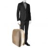 Louis Vuitton Conquérant suitcase in damier canvas and natural leather - Detail D1 thumbnail