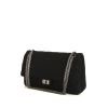 Bolso de mano Chanel 2.55 en jersey acolchado negro - 00pp thumbnail
